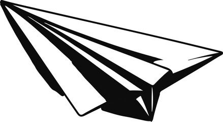 Minimal bold outline of a paper airplane in motion, clean vector concept 1 © MST Rohima