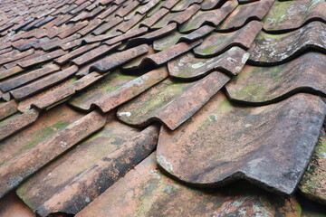 very neat arrangement of roof tiles