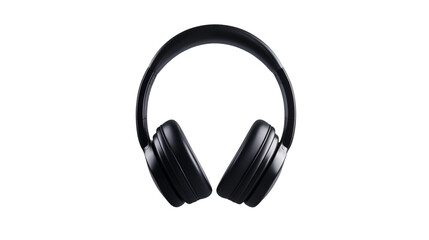 Fototapeta premium Modern Black Over-Ear Wireless Headphones Isolated on White Background