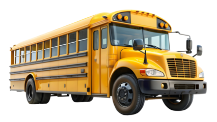 school bus isolated on white