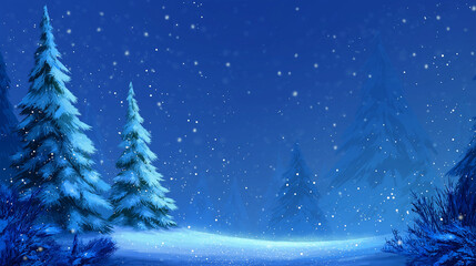 christmas tree with snow