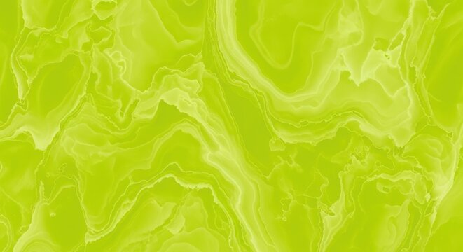 A vibrant green abstract painting with swirling patterns and a gradient effect. - Powered by Adobe