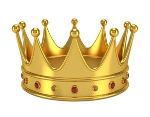 Shiny golden crown with decorative