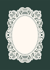 Oval Vintage Classic Lace Doily Paper	
