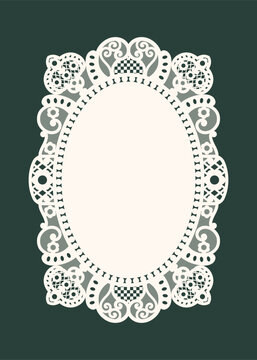 Oval Vintage Classic Lace Doily Paper	
