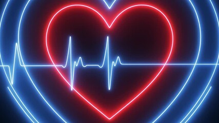 Abstract medical illustration of a red heart beat pulse line on a green EKG monitor graph representing cardiology healthcare and hospital electrocardiogram diagnostic medicine - Powered by Adobe