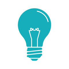 Obraz premium Simple light bulb icon representing idea generation