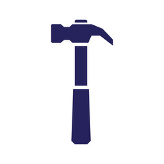 Hammer icon on white background