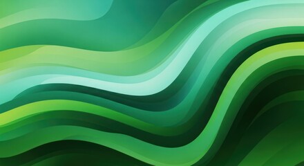 Abstract green and blue wave pattern with a gradient effect.