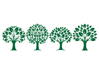 Obraz premium set of green trees