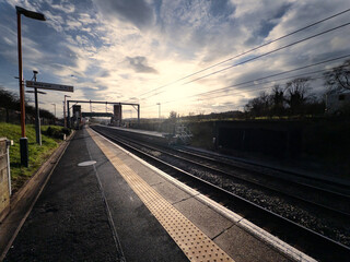 Electrified passenger suburban commuter railway ENGLAND UK