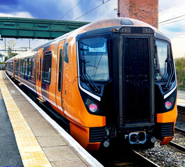 Electrified passenger suburban commuter railway ENGLAND UK