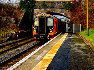 Electrified passenger suburban commuter railway ENGLAND UK