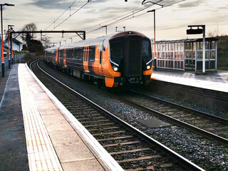 Electrified passenger suburban commuter railway ENGLAND UK