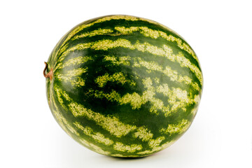 Watermelon with half isolated on white background.