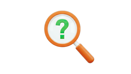 Magnifying Glass with Question Mark - Searching for Answers
