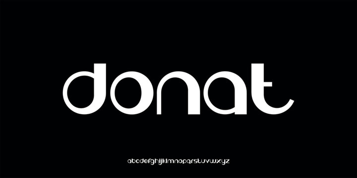 Vector illustration of a modern sans serif style alphabet font with rounded shapes, clean, soft and friendly characters.