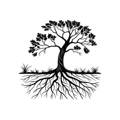 vector tree silhouette
