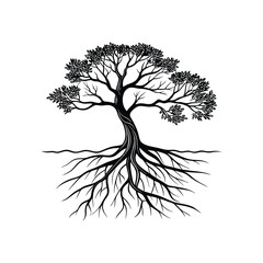 vector tree silhouette