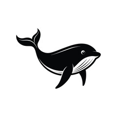 vector illustration of cartoon shark