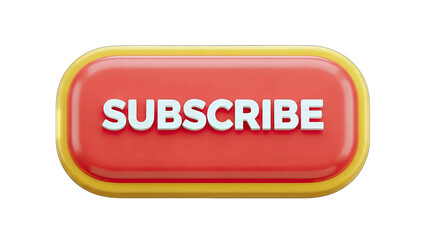 Subscribe Button - Clickable Red Button on White Background