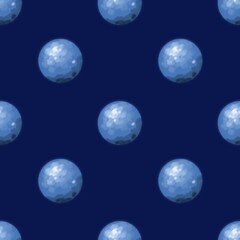 blue background of dots and bubbles  circular shapes seamless pattern