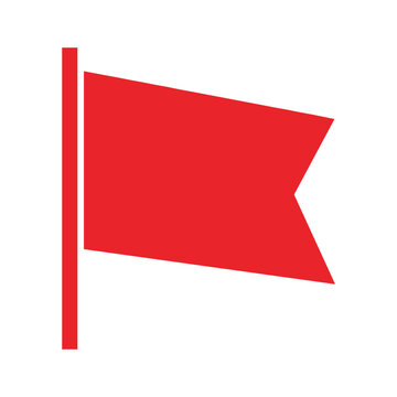 Red flag on white background