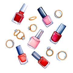Obraz premium Glamour Essentials Display on transparent background