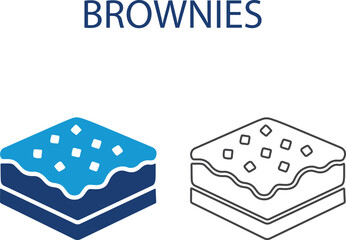 Brownies icons vector illustration