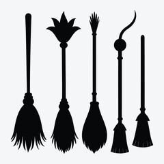vector illustration of a broom