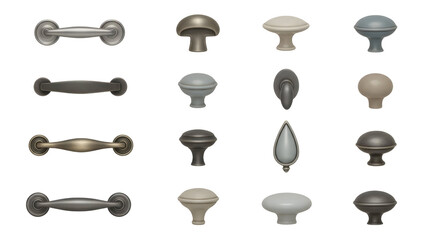 Furniture handles collection for cabinets, drawers, interior hardware, and home decor
