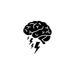 Brainstorming Lightning Bolt Silhouette