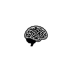 Brain with Maze Puzzle Inside Icon