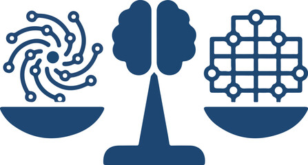 Ethical AI and Responsible Technology Flat Vector Icon