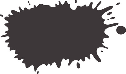Irregular black ink splash white abstract