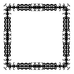 Vintage decorative vector frame in Gothic style - elegant black vector frame on white background, svg,  middle ages, hallowen, Christmas.