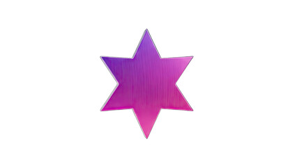 Obraz premium Purple Star on White Background