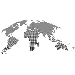 World map , isolated on white background for website layouts, background,education, precise. Travel worldwide, map silhouette backdrop, earth geography, political, reports.