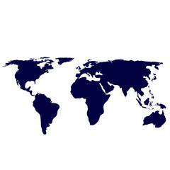 World map , isolated on white background for website layouts, background,education, precise. Travel worldwide, map silhouette backdrop, earth geography, political, reports.
