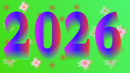 New Year celebration with multicolor 2026 year Banner and star light. Happy New Year 2026 celebration card illustration vector design with winter snow decoration and greeting text.