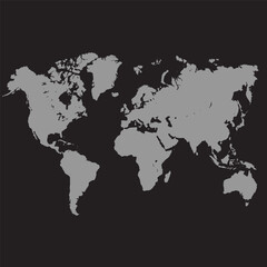 World map , isolated on white background for website layouts, background,education, precise. Travel worldwide, map silhouette backdrop, earth geography, political, reports.