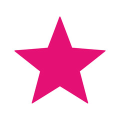 Bright pink star icon on white background