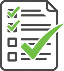 Task Completed Checklist Flat Vector Productivity Icon