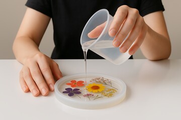 Crafting Resin Coasters with Dried Flowers