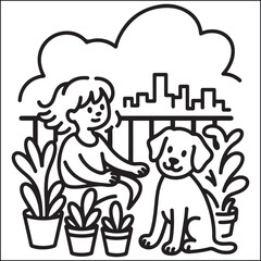 Cozy girls season black and white coloring pages