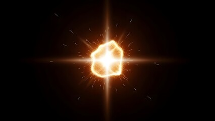 Brilliant explosion in darkness