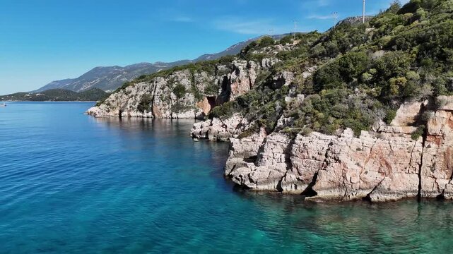 Aerial view of Kas town in Turkey