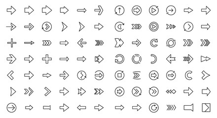 Collection of various arrow symbols and icons