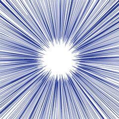 Fototapeta premium radial burst pattern with blue lines emanating from center creating dynamic motion and energetic visual effect