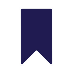 Dark blue bookmark icon on white background